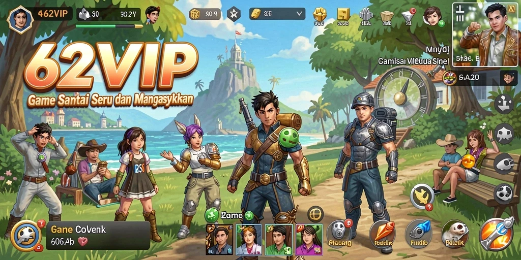 Tampilan gameplay seru dan berwarna dari 62VIP.