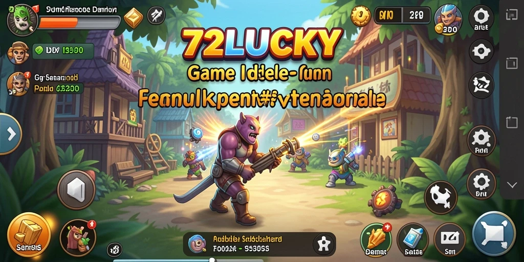 Screenshot gameplay menarik dari 72LUCKY yang menunjukkan interaksi Idle.