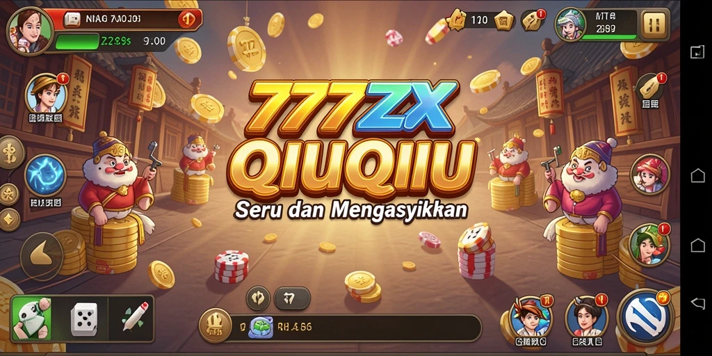 Screenshot menampilkan momen mendebarkan dalam permainan QiuQiu.