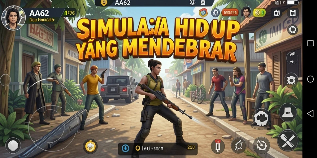Gameplay menarik dari AA62 dalam simulasi kehidupan sehari-hari.