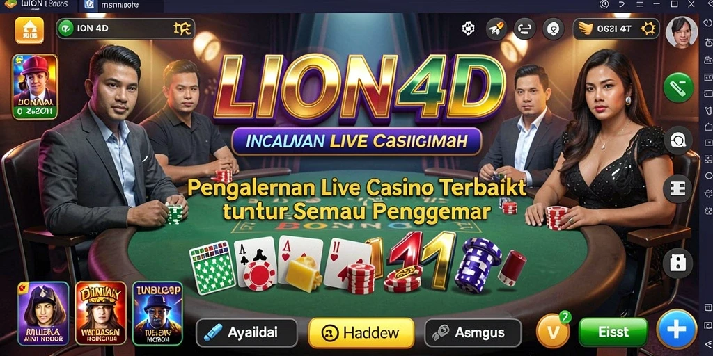 Screenshot gameplay LION4D menampilkan momen seru di meja Live Casino.