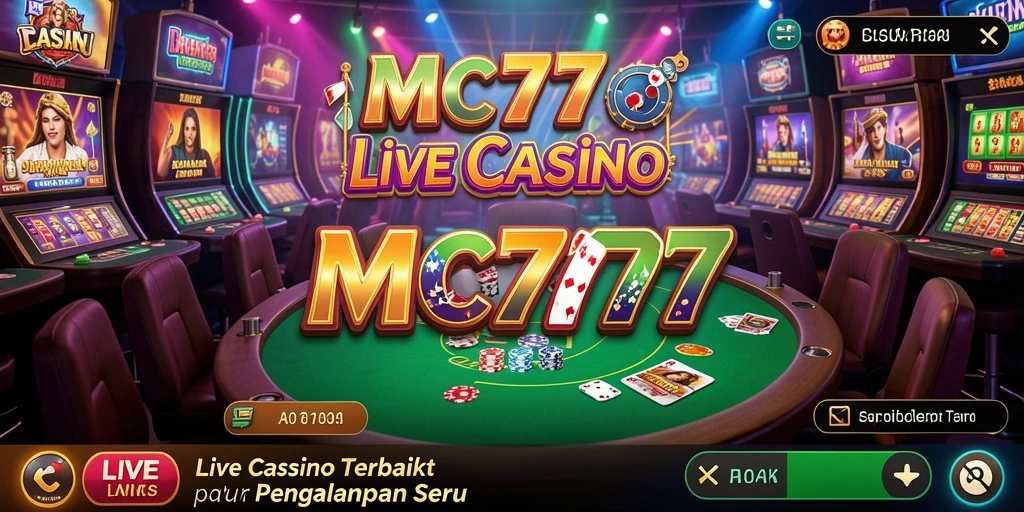Tampilan gameplay Live Casino yang mendebarkan di MC777.