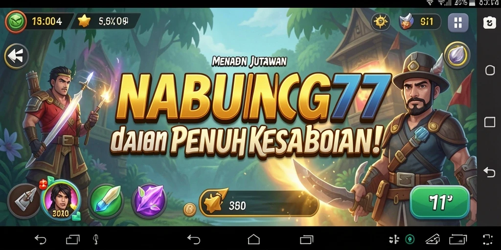 Screenshot menampilkan gameplay santai NABUNG77 dengan investasi yang beragam.