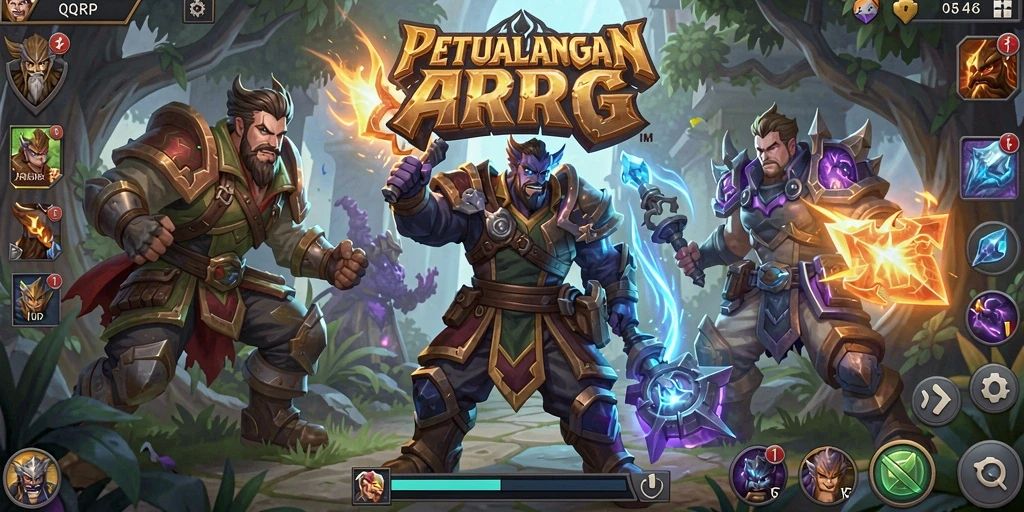 Tampilan gameplay seru di dunia ARPG QQRP.