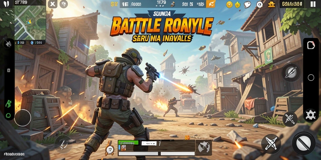 Tampilan gameplay ST789 dengan aksi menegangkan Battle Royale.