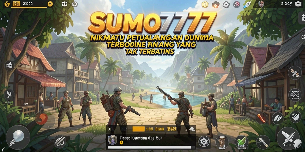 Screenshot gameplay SUMO777 yang menunjukkan dunia terbuka dan petualangan seru.