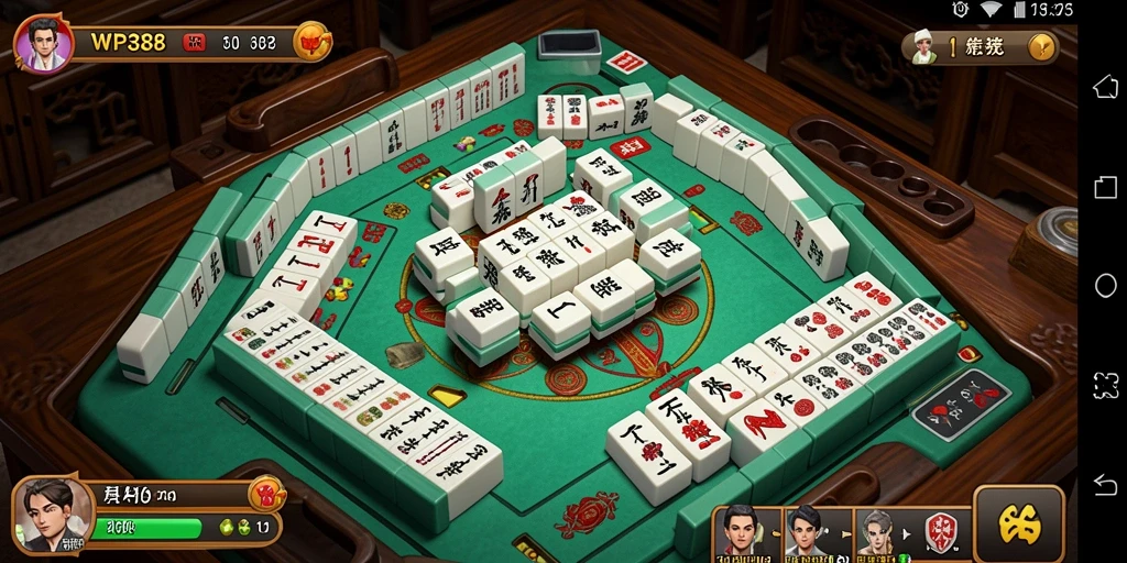 Tangkapan layar gameplay WP888 menunjukkan aksi seru permainan Mahjong.