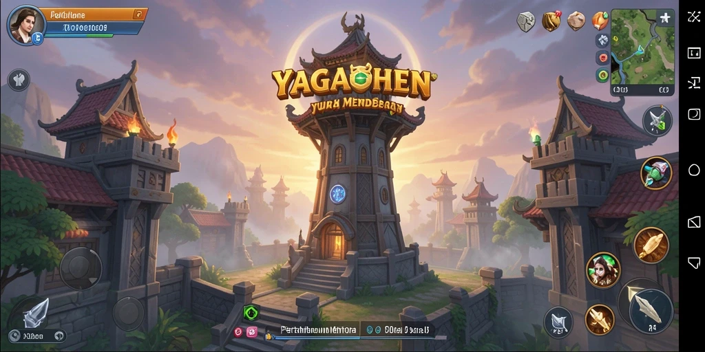Screenshot gameplay YAGAOHEN menampilkan momen seru dalam Tower Defense.